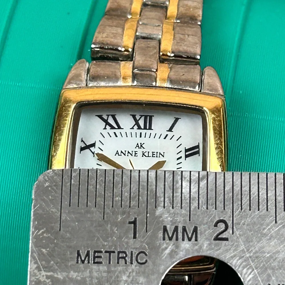 Anne‎ Klein Womens Two Tone Square Watch Roman Numeral Dial 10/8743 Y121E